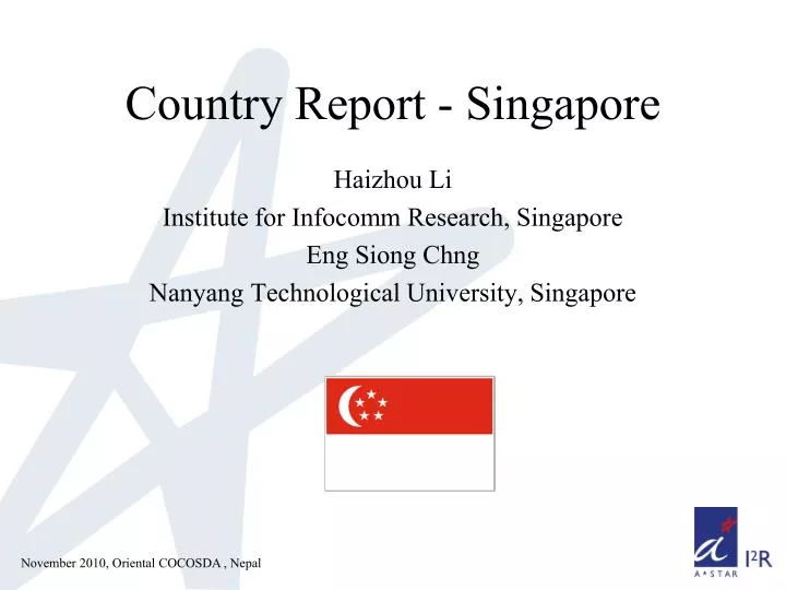country report singapore