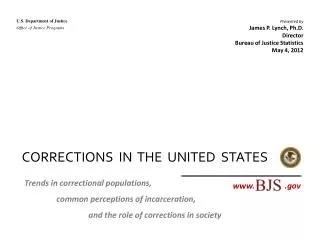 CORRECTIONS IN THE UNITED STATES