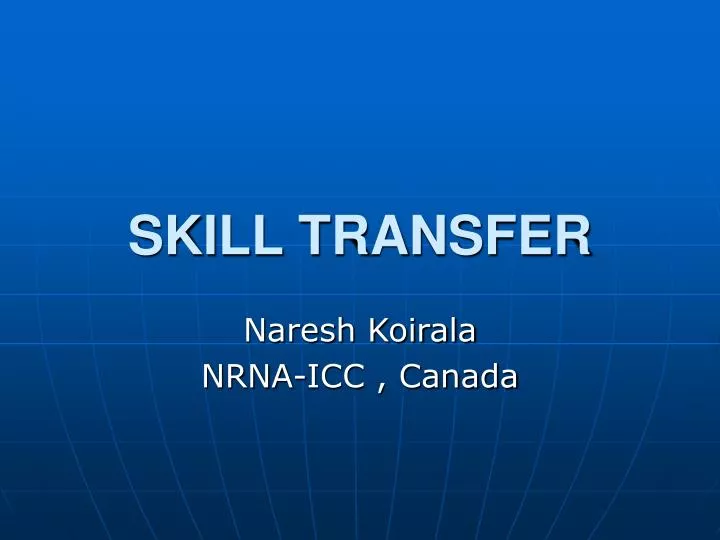 skill transfer