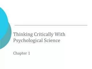 Thinking Critically With Psychological Science Chapter 1