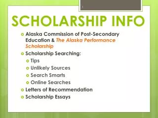 SCHOLARSHIP INFO