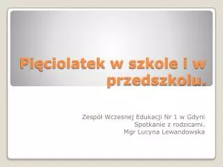 pi ciolatek w szkole i w przedszkolu