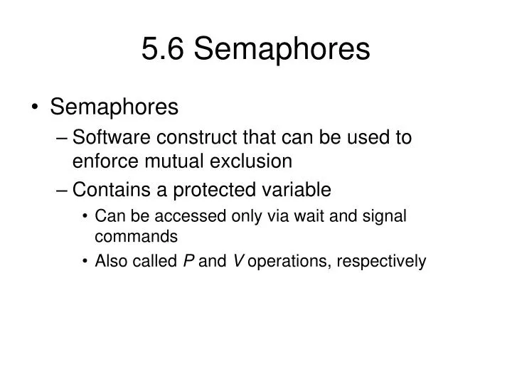 5 6 semaphores