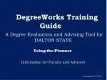 DegreeWorks Training Guide - slide 1
