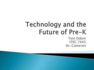 Technology and the Future of Pre-K