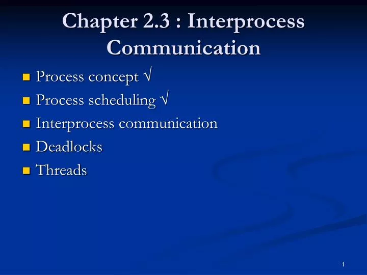 chapter 2 3 interprocess communication