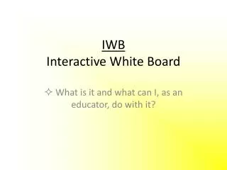 IWB Interactive White Board