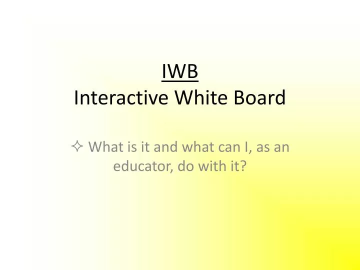 iwb interactive white board