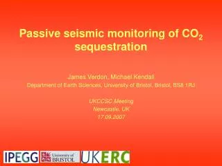 Passive seismic monitoring of CO 2 sequestration