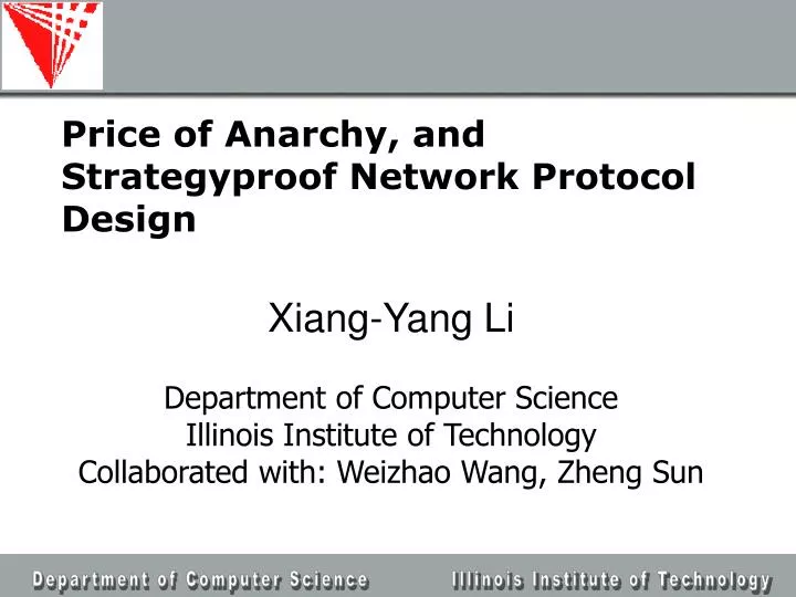price of anarchy and strategyproof network protocol design