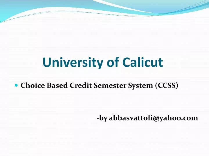 university of calicut