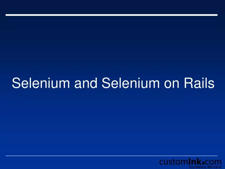 selenium and selenium on rails