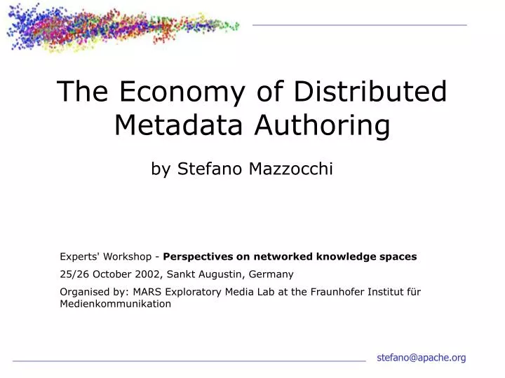 the economy of distributed metadata authoring