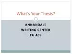 What’s Your Thesis? - slide 1