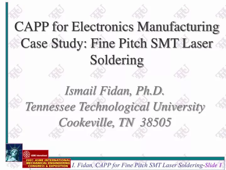 capp for electronics manufacturing case study fine pitch smt laser soldering