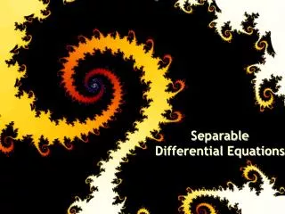 Separable Differential Equations