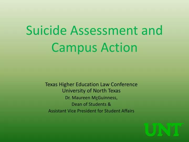 suicide assessment and campus action