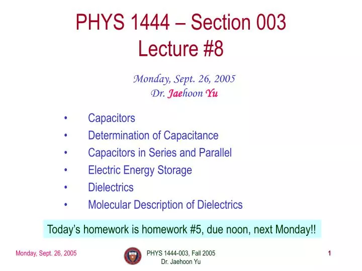phys 1444 section 003 lecture 8