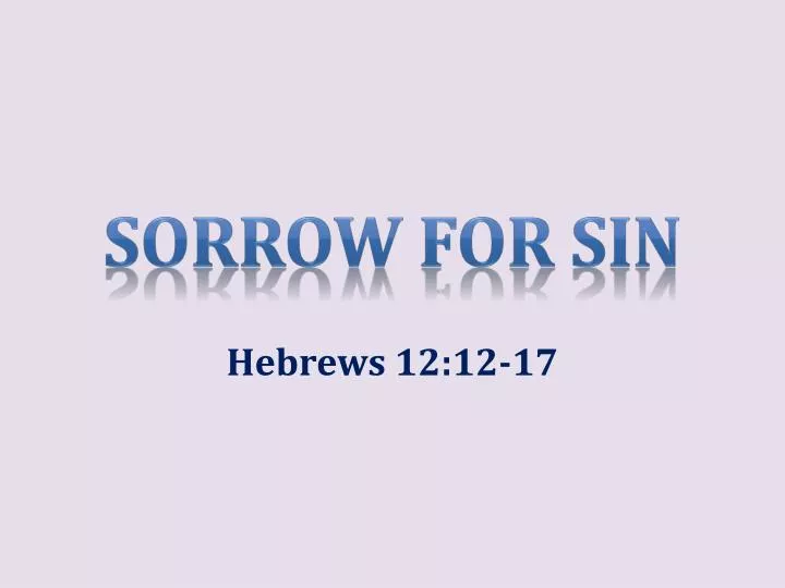 sorrow for sin