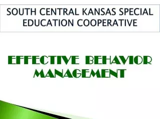SOUTH CENTRAL KANSAS SPECIAL EDUCATION COOPERATIVE