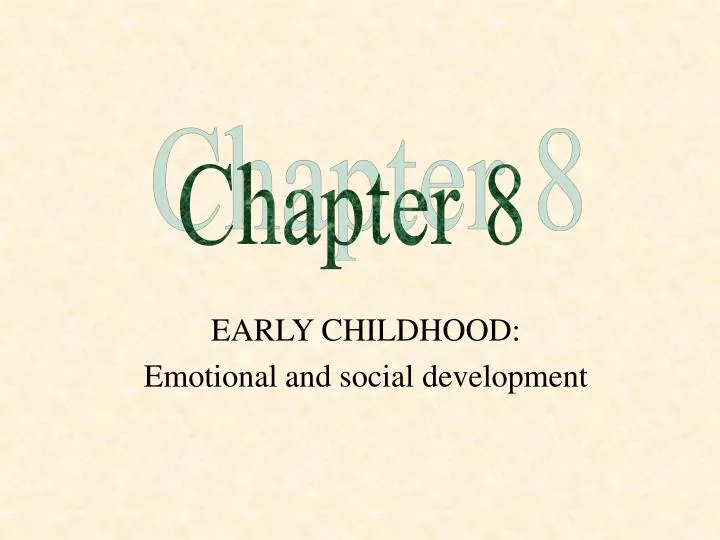 early childhood emotional and social development