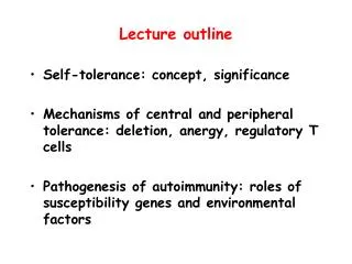 Lecture outline