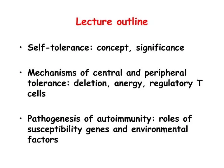 lecture outline