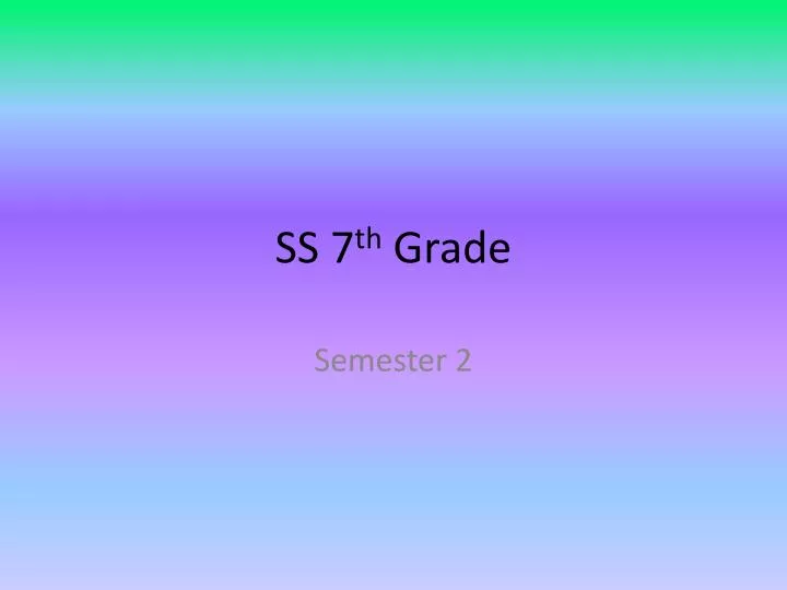 ss 7 th grade
