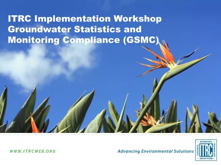 itrc implementation workshop groundwater statistics and monitoring compliance gsmc
