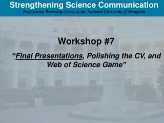 Strengthening Science Communication