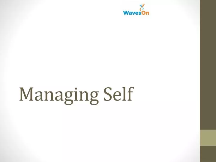 managing self