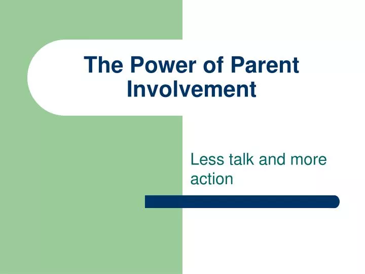 the power of parent involvement