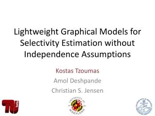 Lightweight Graphical Models for Selectivity Estimation without Independence Assumptions