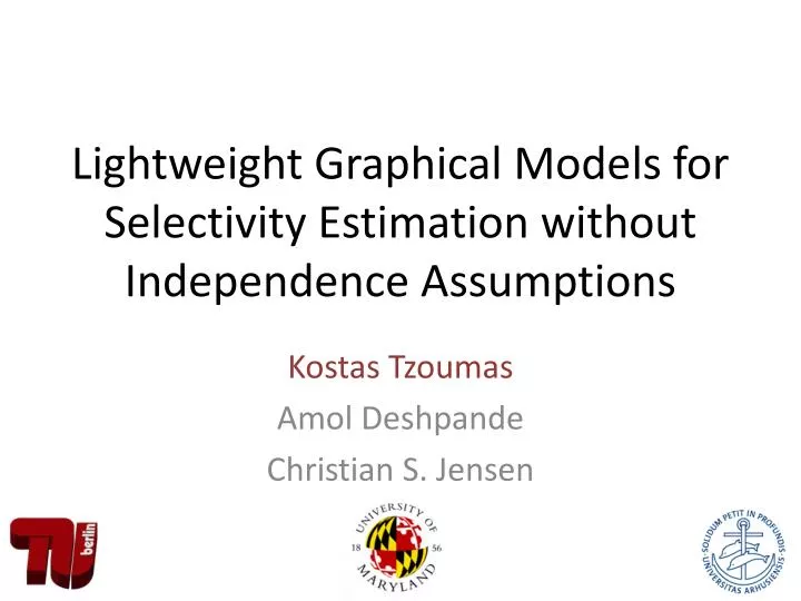 lightweight graphical models for selectivity estimation without independence assumptions