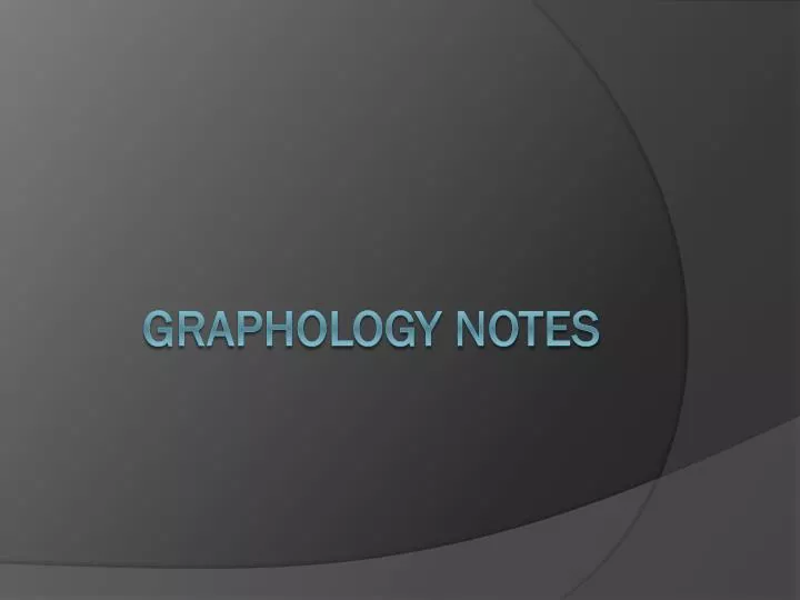 graphology notes