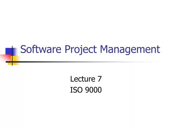 software project management