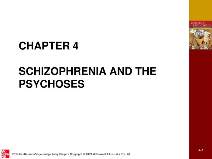 chapter 4 schizophrenia and the psychoses
