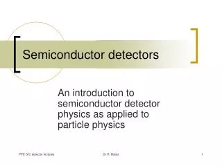 Semiconductor detectors