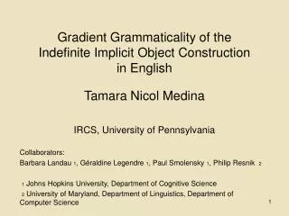 Gradient Grammaticality of the Indefinite Implicit Object Construction in English