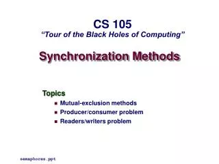 Synchronization Methods