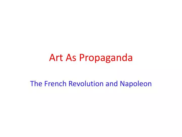 art as propaganda