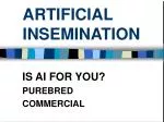 ARTIFICIAL INSEMINATION - slide 1