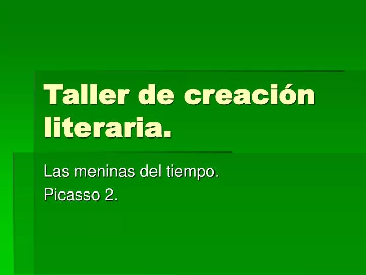 taller de creaci n literaria