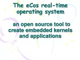 Layering of eCos system packages