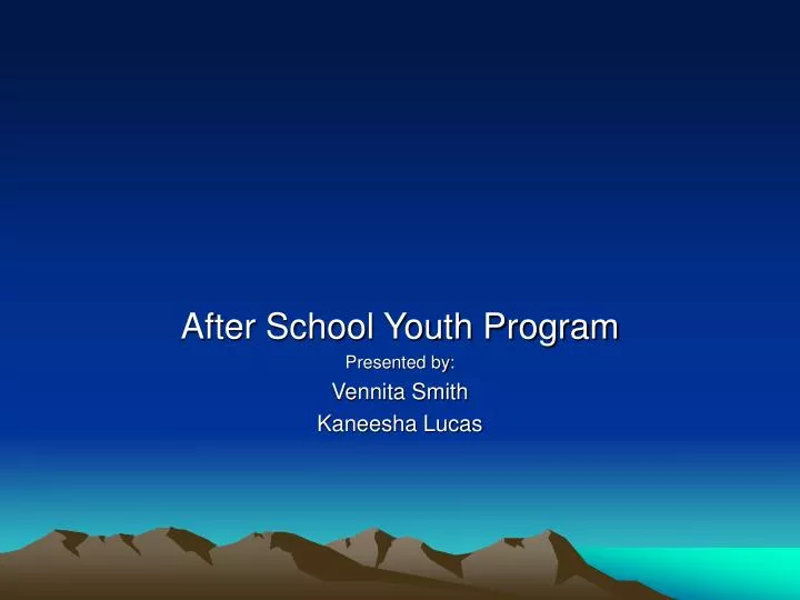 after school youth program presented by vennita smith kaneesha lucas