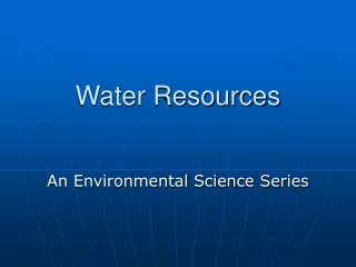 Water Resources