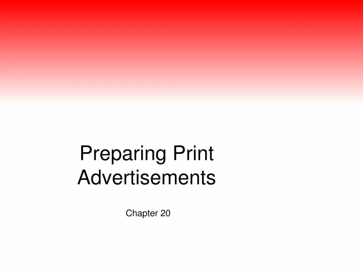 preparing print advertisements