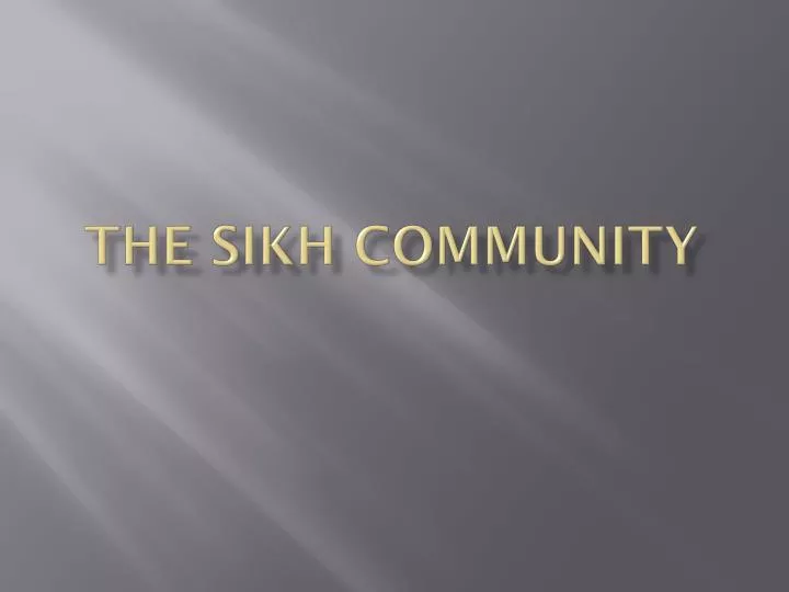the sikh community