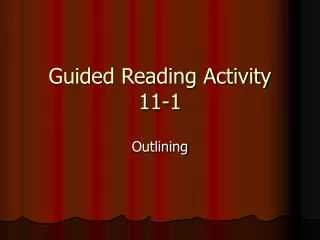 guided reading activity 11 1
