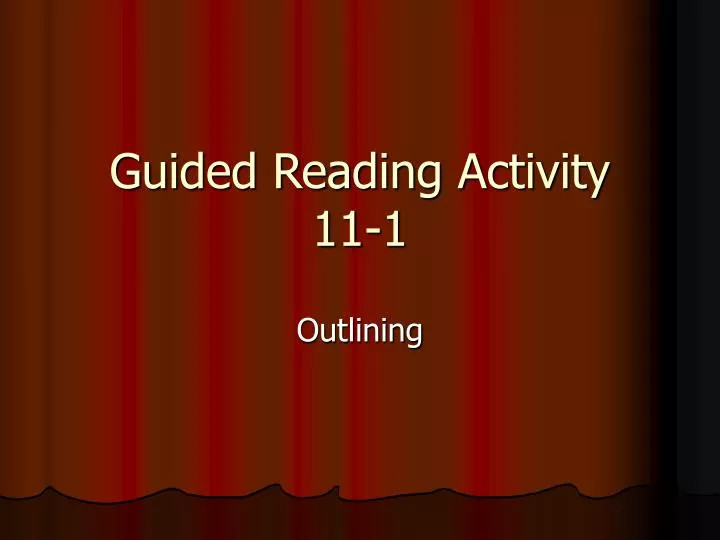 guided reading activity 11 1